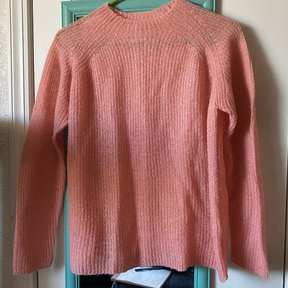 Mango Mohair Oversized Sweater Small Orange boutique
